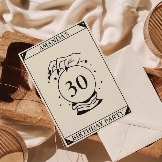 Tarot Kaart Celestial Any Birthday Invitation