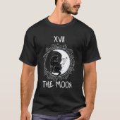 Tarot Kaart Crescent Moon en Cat Graphic Jersey T-shirt (Voorkant)