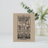 Tarot Kaart: De duivel Briefkaart (Staand voorkant)