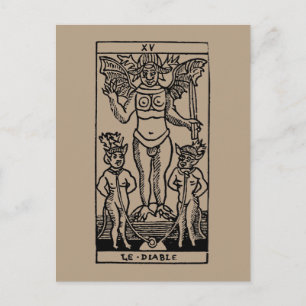 Tarot Kaart: De duivel Briefkaart