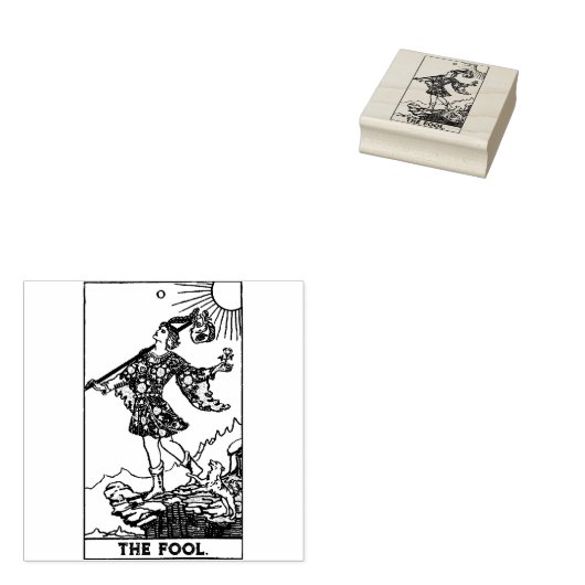 Tarot Kaart: De dwaas: gepersonaliseerde tekst Rubberstempel (Gestempeld)