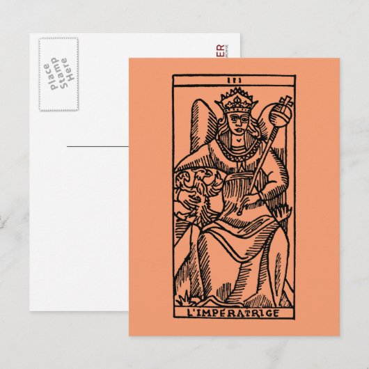 Tarot Kaart: De Empress Briefkaart (Voorkant / Achterkant)