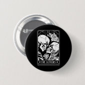 Tarot Kaart De geliefden Skeleton Gothic Hallow Ronde Button 5,7 Cm (Voorkant /achterkant)