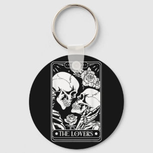 Tarot Kaart De geliefden  Skeleton Gothic Hallow Sleutelhanger