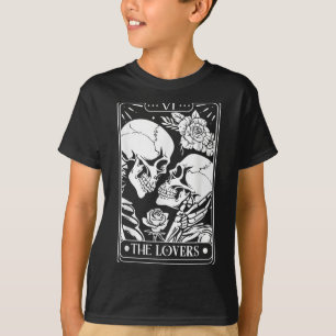 Tarot Kaart De geliefden  Skeleton Gothic Hallow T-shirt