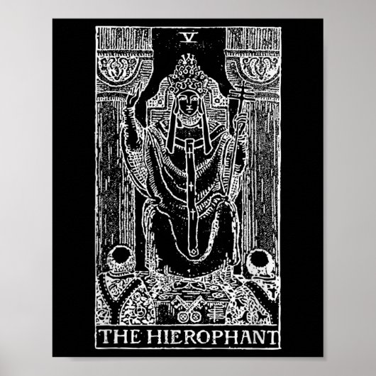 Tarot Kaart De hiërofant - De occulte gave van de  Poster (Voorkant)