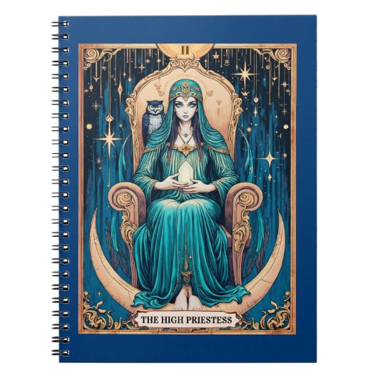 Tarot Kaart, de Hogepriesteres 2 Notitieboek (Voorkant)