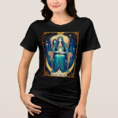 Tarot Kaart, de Hogepriesteres 2 Tri-Blend Shirt (Voorkant)