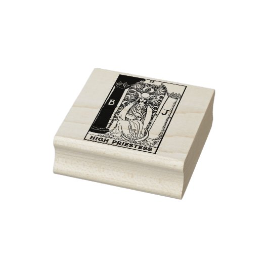 Tarot Kaart: De hogepriesteres: gepersonaliseerde  Rubberstempel (Stempel)