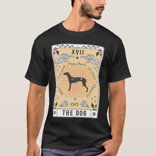 Tarot Kaart De Hond Vanjari Hond Celestial Space G T-shirt (Voorkant)