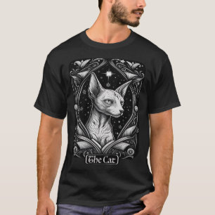 Tarot Kaart De Kat Sphynx Kat Occulte Heks T-shirt