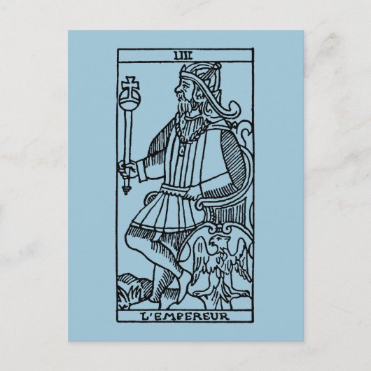 Tarot Kaart: De keizer Briefkaart (Voorkant)