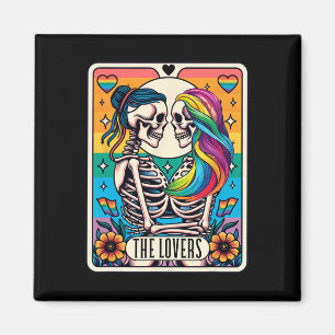 Tarot Kaart De Liefhebbers Regenboog Zoenen Lesbis Magneet