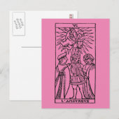 Tarot-Kaart: De Lovers Briefkaart (Voorkant / Achterkant)