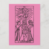 Tarot-Kaart: De Lovers Briefkaart (Voorkant)