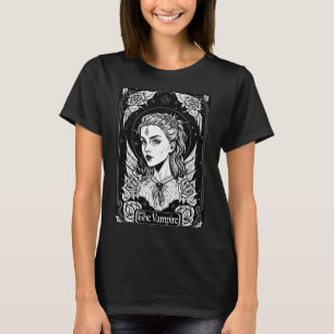 Tarot Kaart De Vampier Occulte Gotische Heks T-shirt