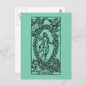 Tarot Kaart: De wereld Briefkaart (Voorkant / Achterkant)