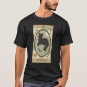 Tarot Kaart De Wereld En Kat Kosmische Grafische K T-shirt (Voorkant)