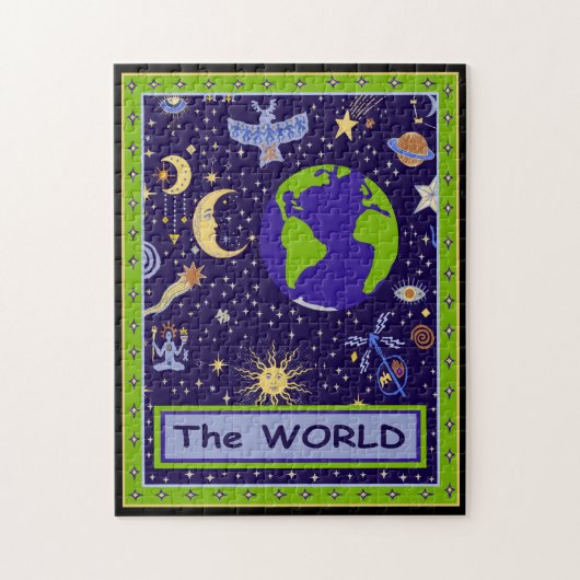 TAROT KAART - DE WERELD LEGPUZZEL (Verticaal)
