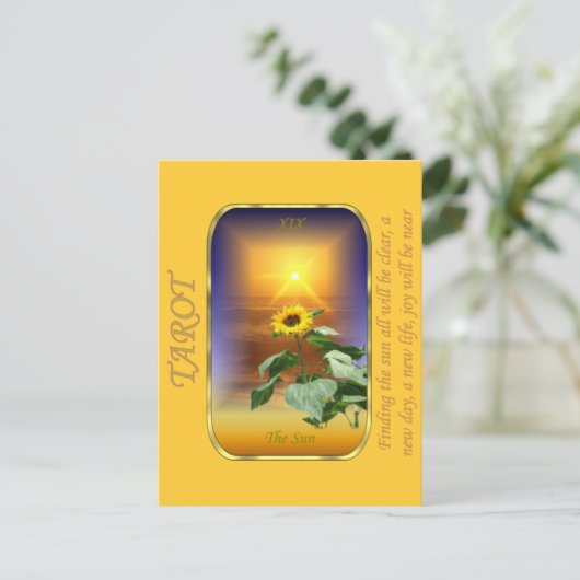 Tarot Kaart - De Zon (Staand voorkant)