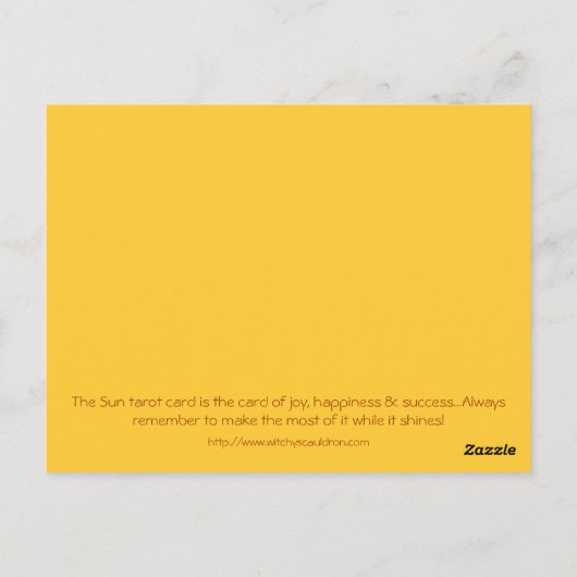 Tarot Kaart - De Zon (Achterkant)