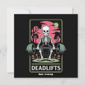 Tarot Kaart Deadlifts Funny Skeleton Workout Desig (Voorkant)