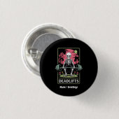 Tarot Kaart Deadlifts Funny Skeleton Workout Desig Ronde Button 3,2 Cm (Voorkant /achterkant)