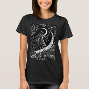 Tarot Kaart Dood Grim Reaper Occulte Gotische Heks T-shirt