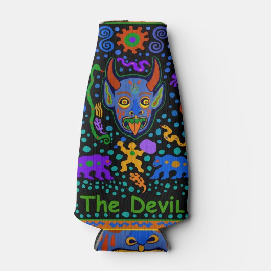 Tarot Kaart - DUIVEL - Koelbox Flesjeskoeler (Voorkant)