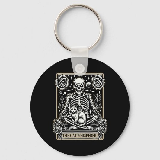 Tarot Kaart Emo Gothic - Occult De Kattenfluistera Sleutelhanger (Voorkant)
