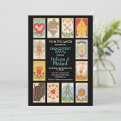 Tarot Kaart Engagement Party Invitations (Staand voorkant)