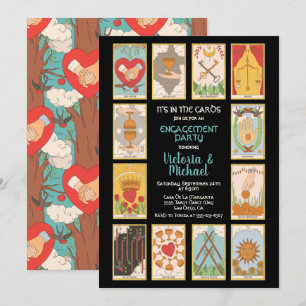 Tarot Kaart Engagement Party Invitations