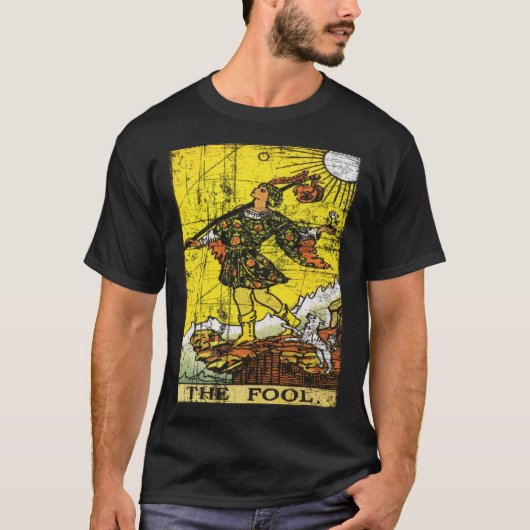 Tarot Kaart Fool Major Arcana T-shirt (Voorkant)