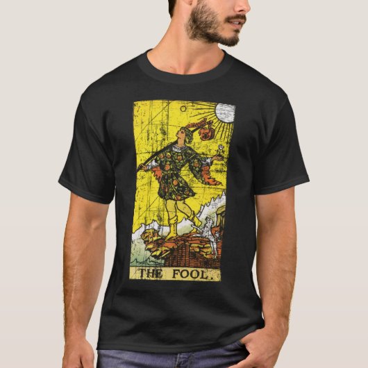Tarot Kaart Fool Major Arcana T-shirt (Voorkant)