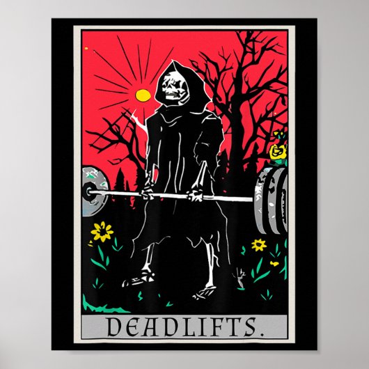 Tarot Kaart Funny Gym Deadlifts Workout Deadlift F Poster (Voorkant)
