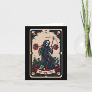 Tarot Kaart Grim Reaper Deadlifts Workout Gym Occu