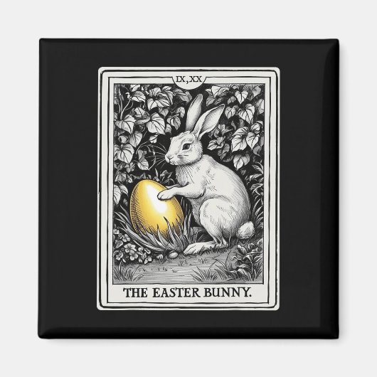Tarot Kaart Happy Easter Bunny Spring Easter Egg E Magneet (Voorkant)