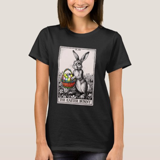 Tarot Kaart Happy Easter Bunny Spring Easter Egg E T-shirt (Voorkant)