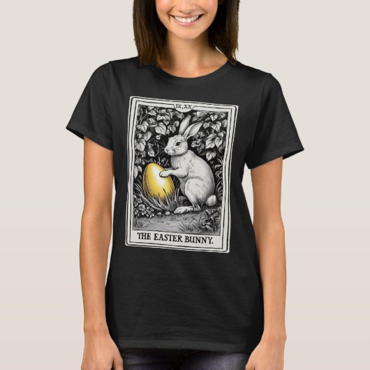 Tarot Kaart Happy Easter Bunny Spring Easter Egg E T-shirt (Voorkant)