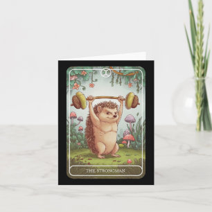 Tarot Kaart Hedgehog Strongman Lifting Workout Gym