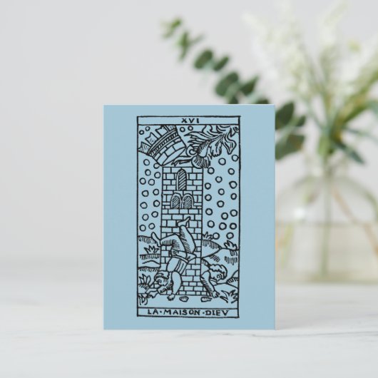 Tarot Kaart: Het Madhouse Briefkaart (Staand voorkant)