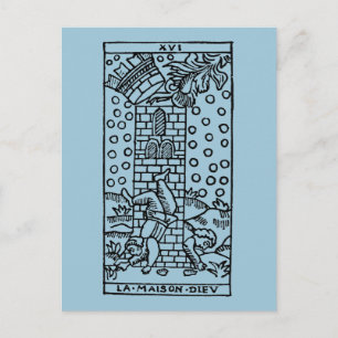 Tarot Kaart: Het Madhouse Briefkaart