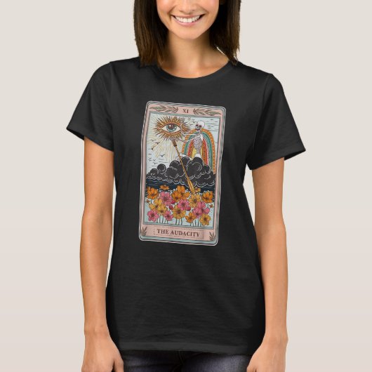 Tarot Kaart Het skelet van de Audaciteit Mystical  T-shirt (Voorkant)