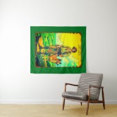 Tarot Kaart Illustratie, De Dwaas Wandkleed (In Situ (horizontaal))