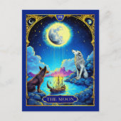 Tarot Kaart Illustratie, De Maan (Voorkant)