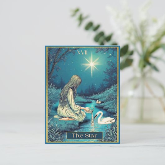 Tarot Kaart Illustratie, De Ster (Staand voorkant)