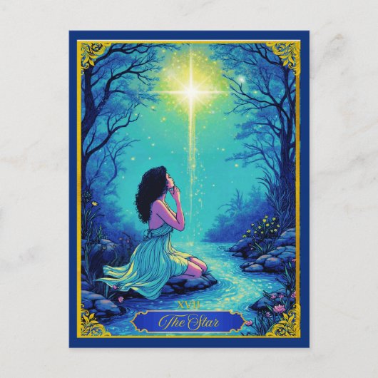 Tarot Kaart Illustratie, De Ster (Voorkant)