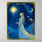 Tarot Kaart Illustratie, De Ster Poster (Voorkant)
