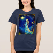 Tarot Kaart Illustratie, De Ster Tri-Blend Shirt (Voorkant)