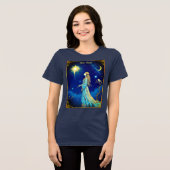 Tarot Kaart Illustratie, De Ster Tri-Blend Shirt (Voorkant volledig)